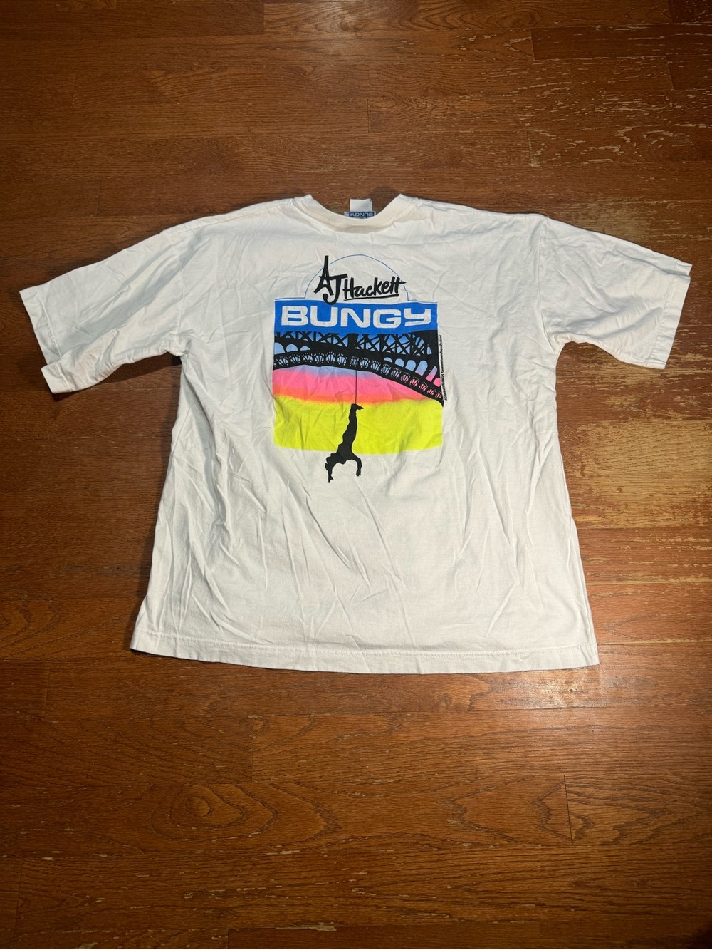 Vintage AJ Hacket Bungy Jumping Back Graphic Tee